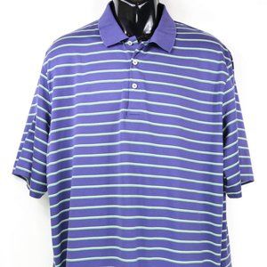Polo Ralph Lauren Men's Size XL Purple & Green Striped Cotton Polo Shirt NWOT